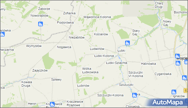 mapa Łubki-Kolonia, Łubki-Kolonia na mapie Targeo