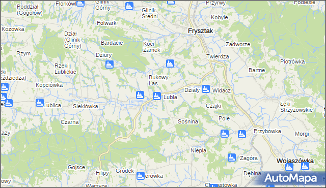 mapa Lubla, Lubla na mapie Targeo