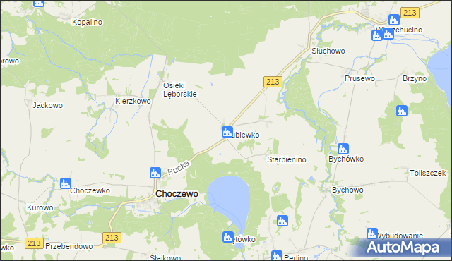 mapa Lublewko, Lublewko na mapie Targeo