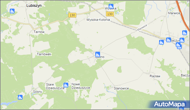 mapa Lubno gmina Lubiszyn, Lubno gmina Lubiszyn na mapie Targeo