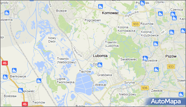 mapa Lubomia, Lubomia na mapie Targeo