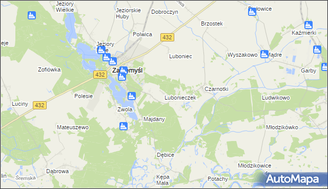 mapa Lubonieczek, Lubonieczek na mapie Targeo