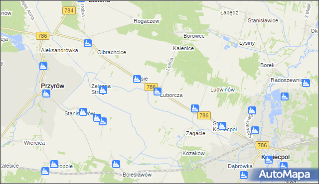 mapa Luborcza, Luborcza na mapie Targeo