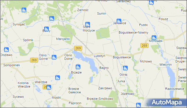 mapa Lubotyń gmina Babiak, Lubotyń gmina Babiak na mapie Targeo