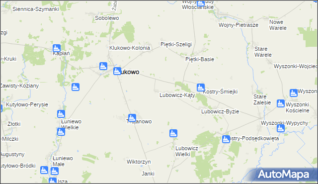 mapa Lubowicz-Kąty, Lubowicz-Kąty na mapie Targeo