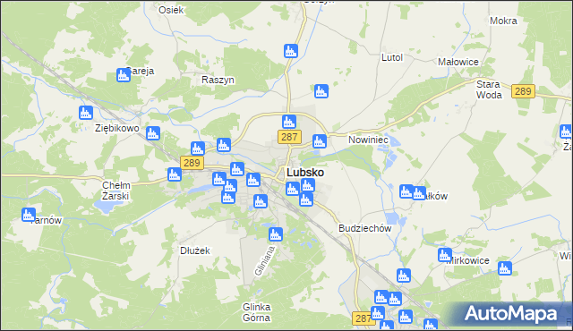 mapa Lubsko, Lubsko na mapie Targeo