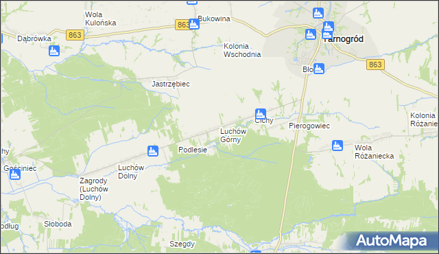 mapa Luchów Górny, Luchów Górny na mapie Targeo