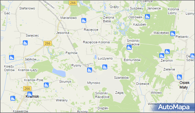 mapa Łuczywno, Łuczywno na mapie Targeo