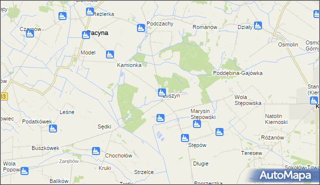 mapa Luszyn, Luszyn na mapie Targeo