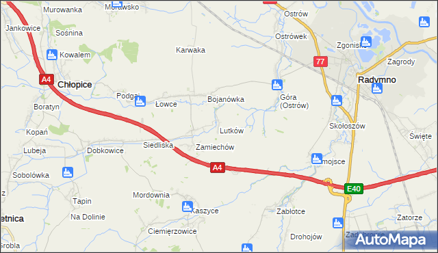 mapa Lutków, Lutków na mapie Targeo