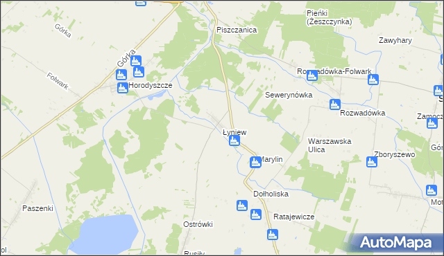 mapa Łyniew, Łyniew na mapie Targeo