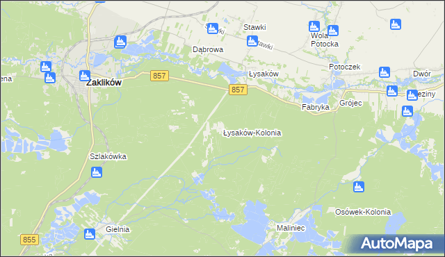 mapa Łysaków-Kolonia, Łysaków-Kolonia na mapie Targeo