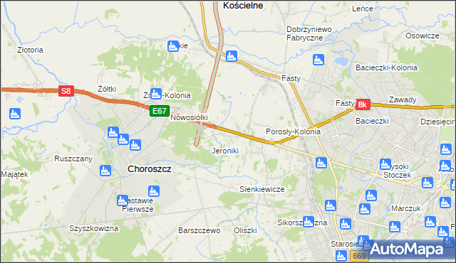 mapa Łyski, Łyski na mapie Targeo