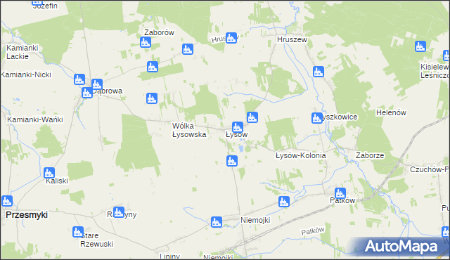 mapa Łysów gmina Przesmyki, Łysów gmina Przesmyki na mapie Targeo