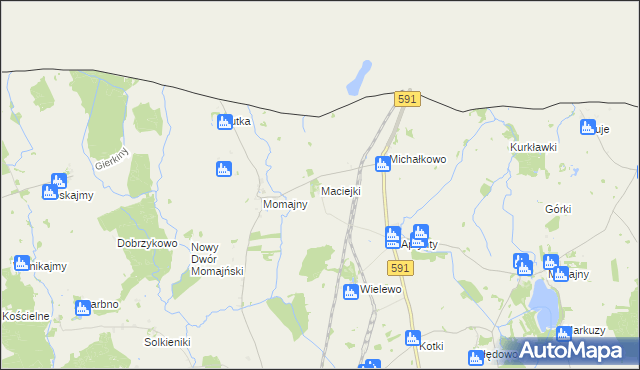 mapa Maciejki, Maciejki na mapie Targeo