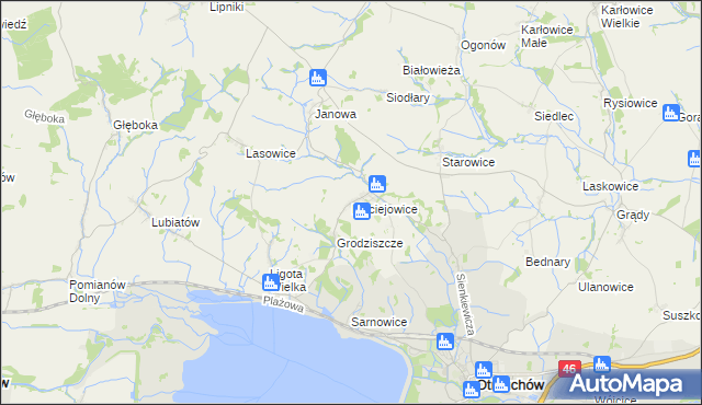 mapa Maciejowice gmina Otmuchów, Maciejowice gmina Otmuchów na mapie Targeo