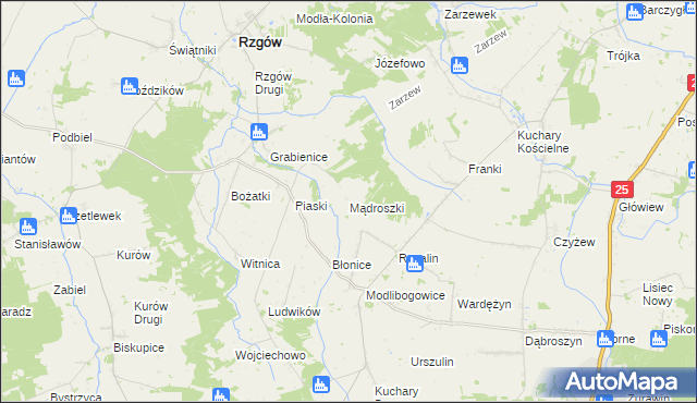 mapa Mądroszki, Mądroszki na mapie Targeo