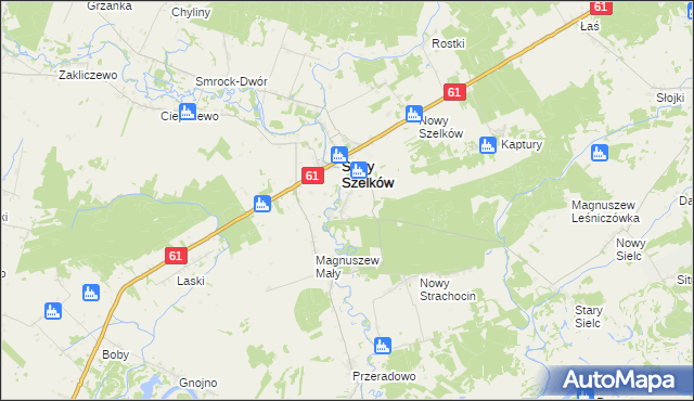 mapa Magnuszew Duży, Magnuszew Duży na mapie Targeo