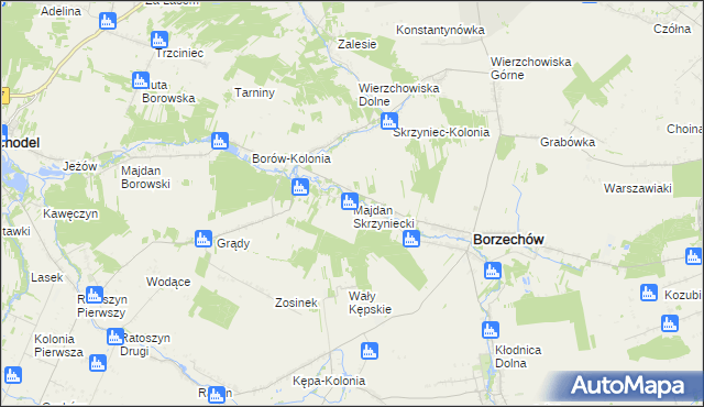 mapa Majdan Skrzyniecki, Majdan Skrzyniecki na mapie Targeo