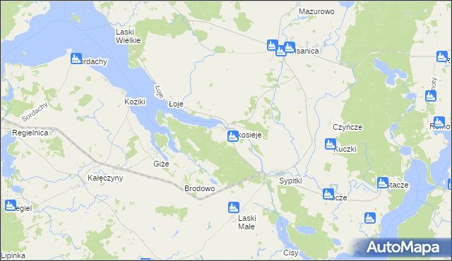 mapa Makosieje, Makosieje na mapie Targeo