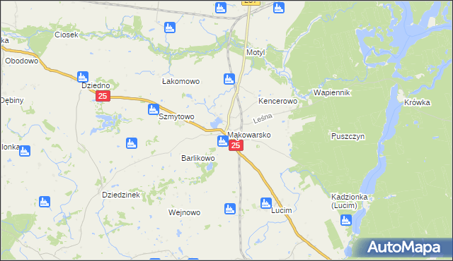 mapa Mąkowarsko, Mąkowarsko na mapie Targeo