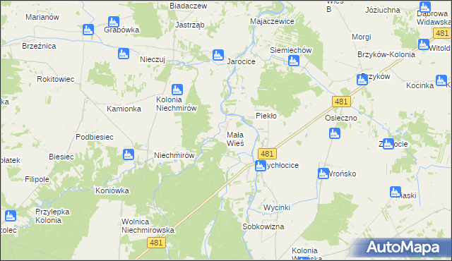 mapa Mała Wieś gmina Konopnica, Mała Wieś gmina Konopnica na mapie Targeo