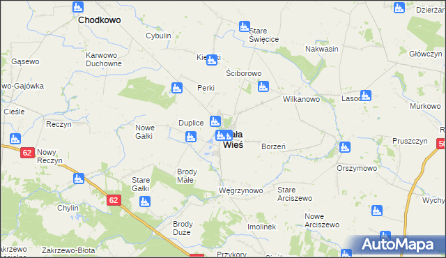 mapa Mała Wieś powiat płocki, Mała Wieś powiat płocki na mapie Targeo