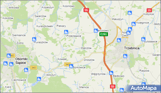 mapa Malczów, Malczów na mapie Targeo