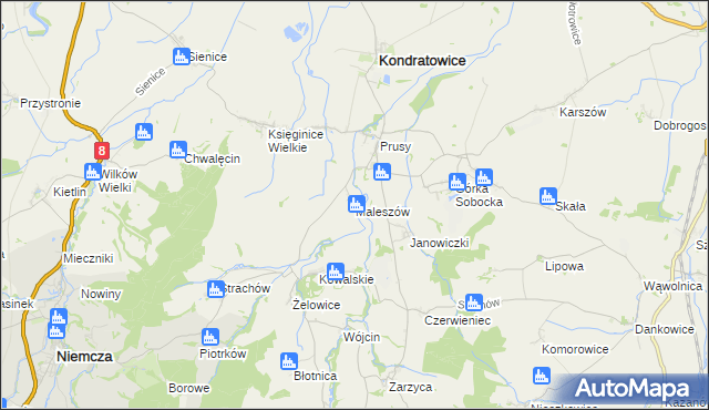 mapa Maleszów, Maleszów na mapie Targeo