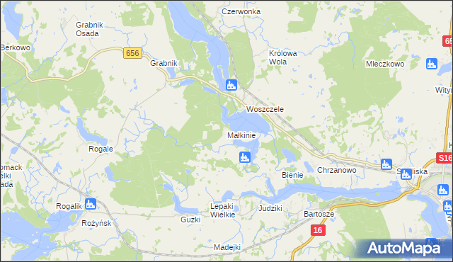 mapa Małkinie, Małkinie na mapie Targeo