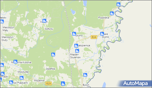 mapa Małoziemce, Małoziemce na mapie Targeo
