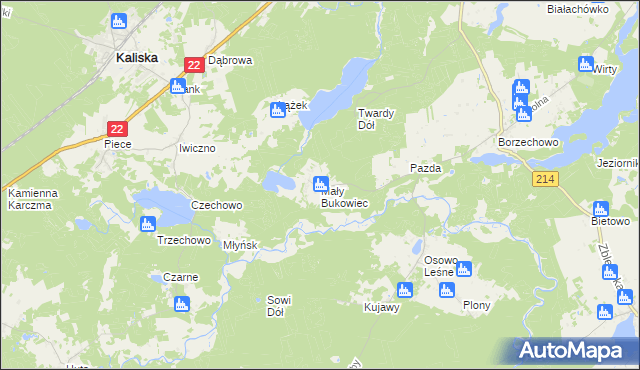 mapa Mały Bukowiec, Mały Bukowiec na mapie Targeo