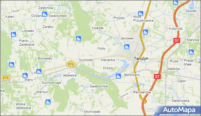 mapa Marianka gmina Tarczyn, Marianka gmina Tarczyn na mapie Targeo