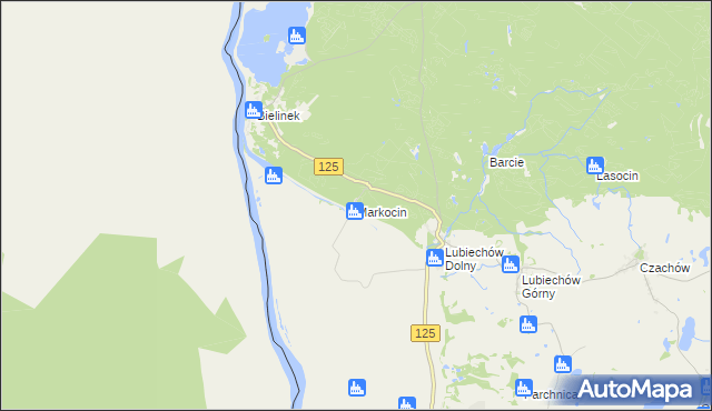 mapa Markocin gmina Cedynia, Markocin gmina Cedynia na mapie Targeo