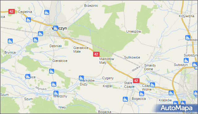 mapa Markotów Mały, Markotów Mały na mapie Targeo