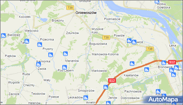 mapa Markowola-Kolonia, Markowola-Kolonia na mapie Targeo