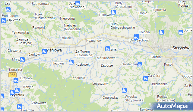 mapa Markuszowa, Markuszowa na mapie Targeo