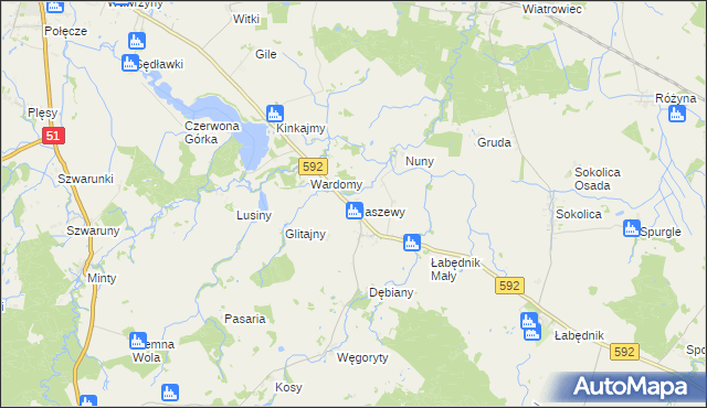 mapa Maszewy, Maszewy na mapie Targeo