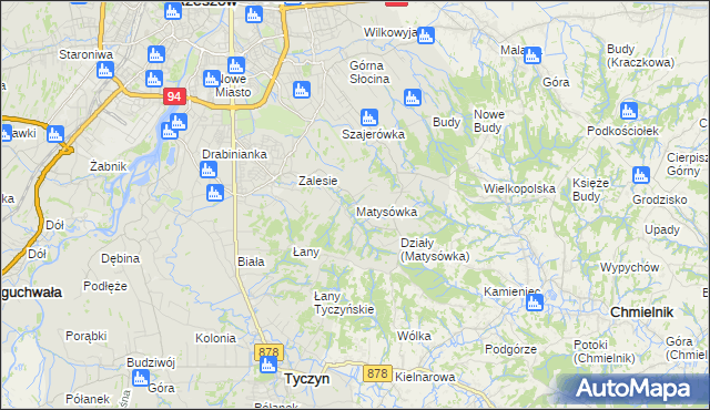 mapa Matysówka, Matysówka na mapie Targeo