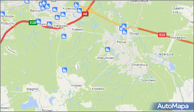 mapa Mazurkowo, Mazurkowo na mapie Targeo