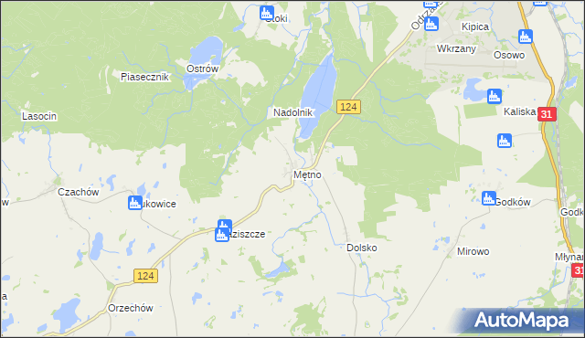 mapa Mętno, Mętno na mapie Targeo