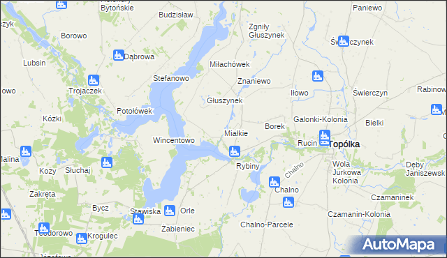mapa Miałkie, Miałkie na mapie Targeo