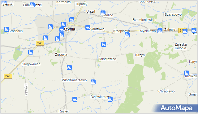 mapa Miastowice, Miastowice na mapie Targeo