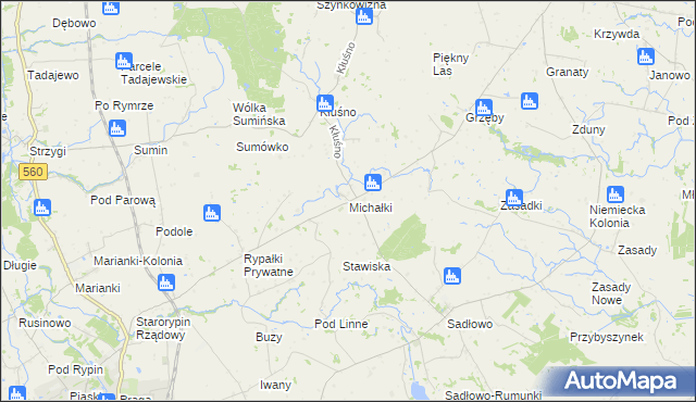 mapa Michałki gmina Świedziebnia, Michałki gmina Świedziebnia na mapie Targeo