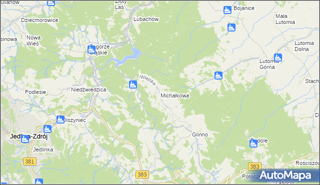 mapa Michałkowa, Michałkowa na mapie Targeo