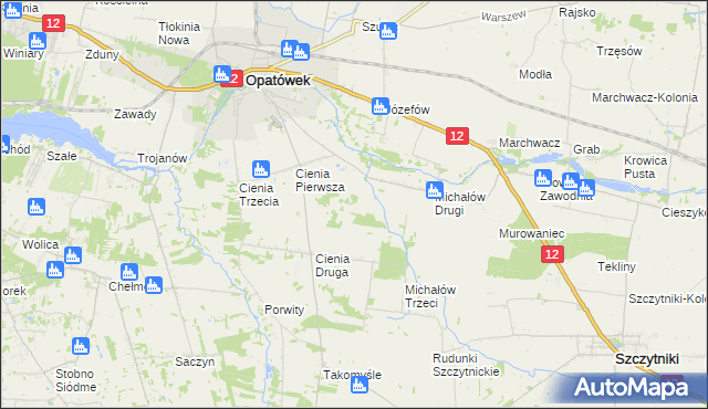 mapa Michałów Czwarty, Michałów Czwarty na mapie Targeo