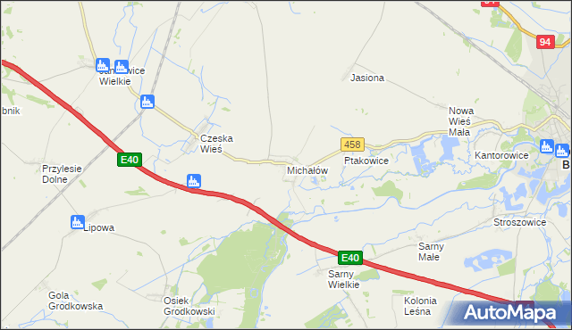 mapa Michałów gmina Olszanka, Michałów gmina Olszanka na mapie Targeo