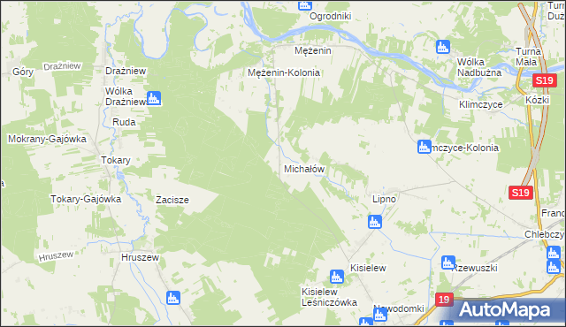 mapa Michałów gmina Platerów, Michałów gmina Platerów na mapie Targeo
