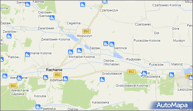 mapa Michalów gmina Rachanie, Michalów gmina Rachanie na mapie Targeo