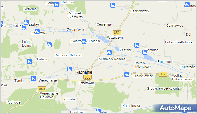 mapa Michalów-Kolonia, Michalów-Kolonia na mapie Targeo